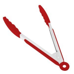 9 inch Stainless Steel Metal Food Tongs with Non-Stick Silicone